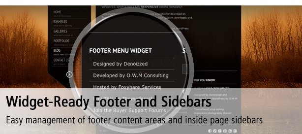 Widget Ready Footers and Sidebars