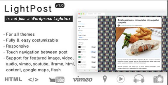 LightPost Wordpress - Lightbox for Wordpress Post