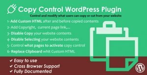 WordPress Copy Control Plugin