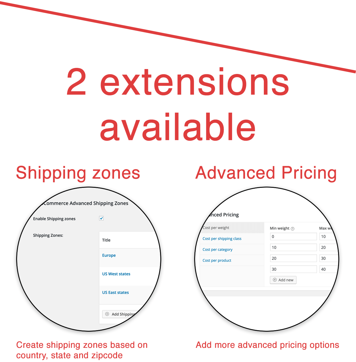 WooCommerce Advanced Shipping Extensions
