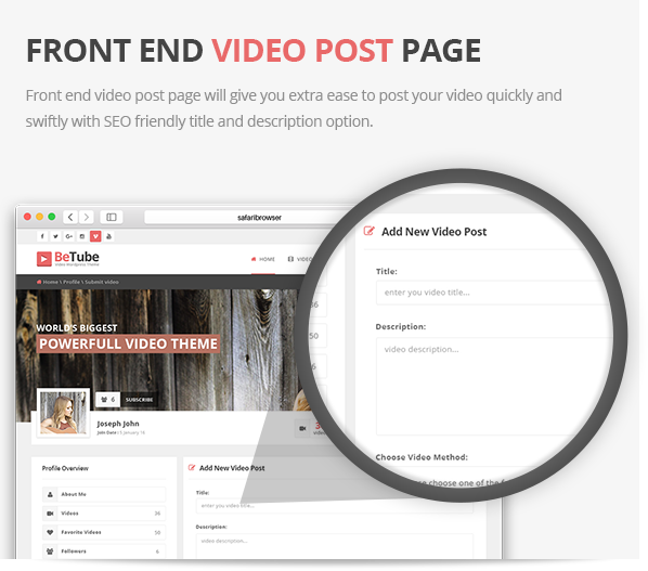 Video Post Page