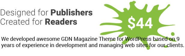 Wordpress Magazine Theme created for Readers