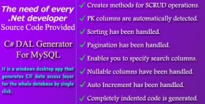 C# DAL Generator for MySQL - Source Code
