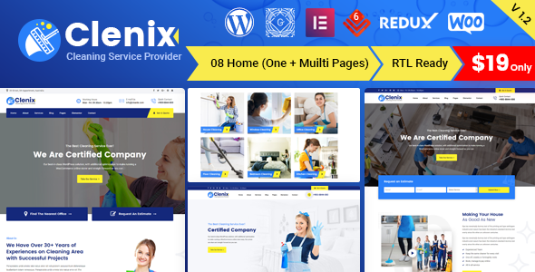 Clenix - Cleaning Services WordPress Theme