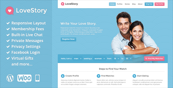 Photo of Get LoveStory – Dating WordPress Theme Download