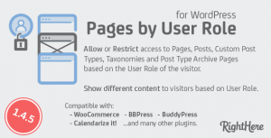 Pages by User Role for WordPress