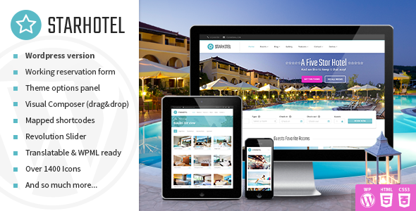 Photo of Get Starhotel – Hotel WordPress Theme Download