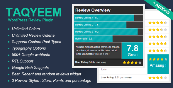 Photo of Get Taqyeem – WordPress Review Plugin Download