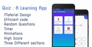 Quiz : A Learning App | Material Design | Efficient code