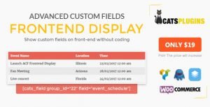 ACF Frontend Display - Show custom fields & Metakey on Frontend without Coding