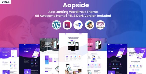 Photo of Get Aapside – App Landing WordPress Theme Download