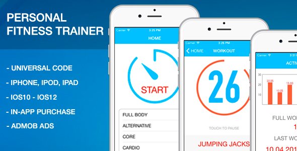 Personal Fitness Trainer (7 minutes) - Full App Source Code