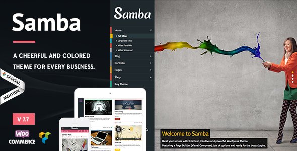 Photo of Get Samba – Colored WordPress Theme Download