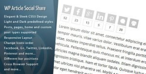 Wordpress Article Social Share