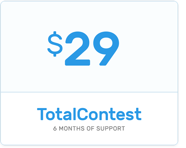 Buy TotalContest Pro with 6 months of support
