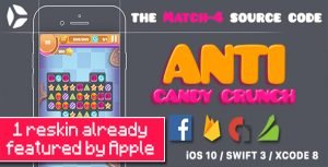 Anti Candy Crunch – the MATCH-4 Source Code - iOS 12 and Swift 4.2 ready