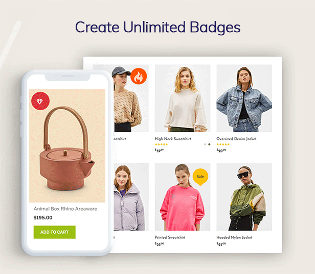 WOO Badge Designer-Sale Page product label